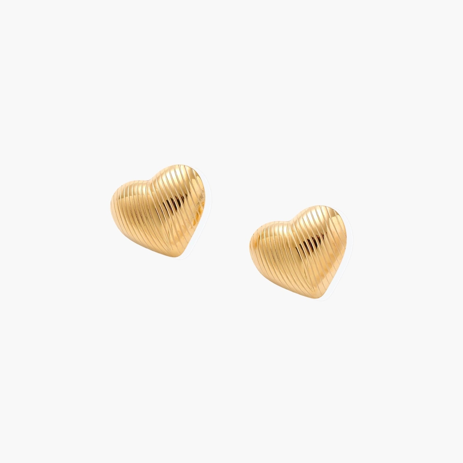 Textured Heart Stud Earrings | Conrad Collective Permanent Jewelry