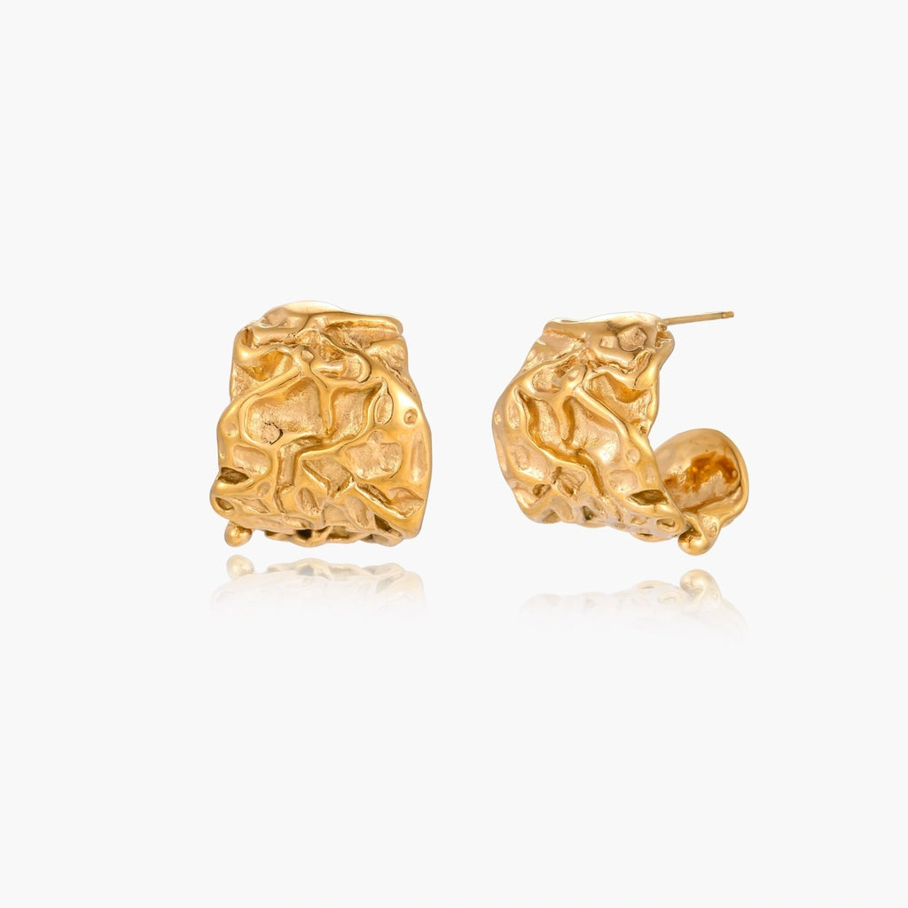 Molten Gold Hoops | Conrad Collective Permanent Jewelry