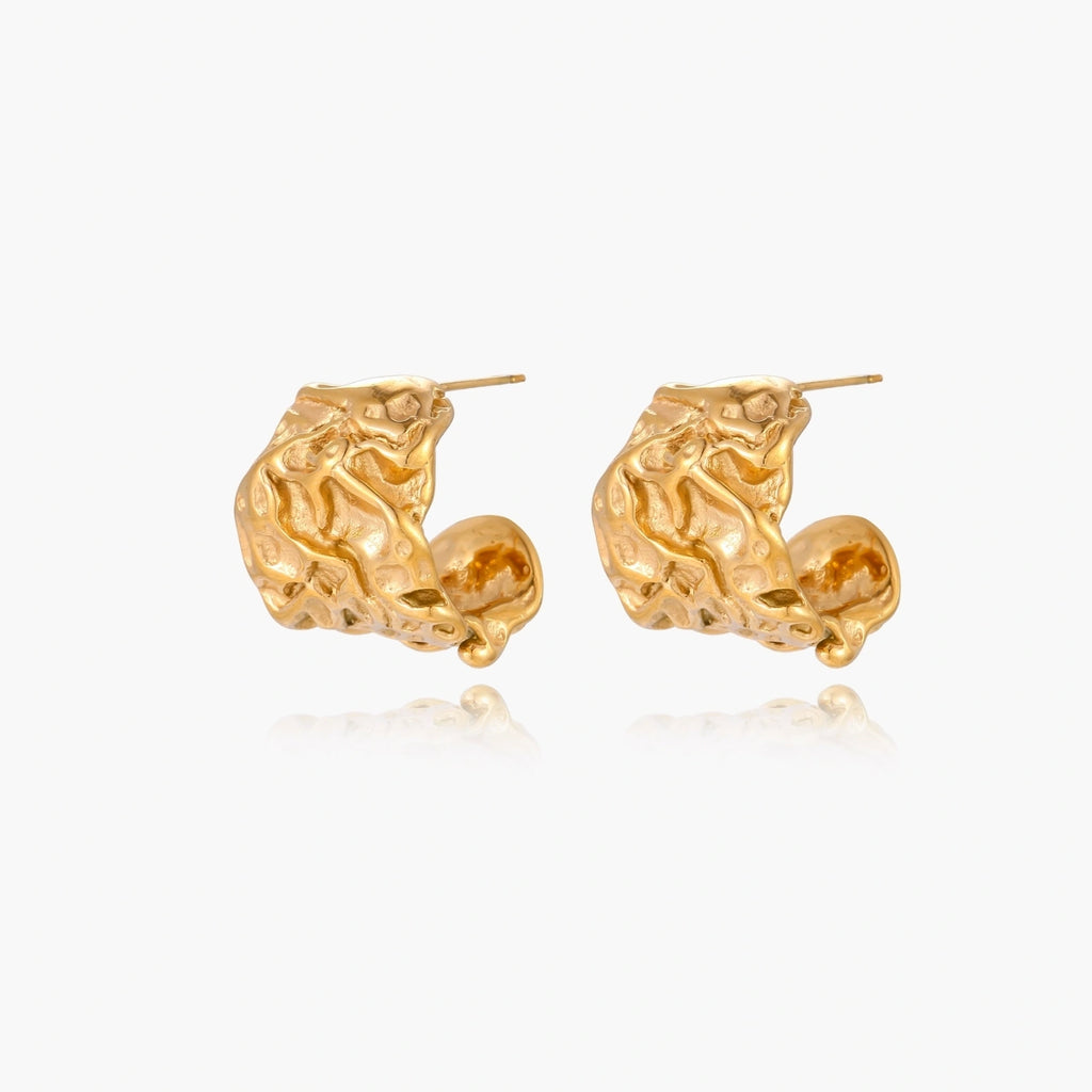 Molten Gold Hoops | Conrad Collective Permanent Jewelry